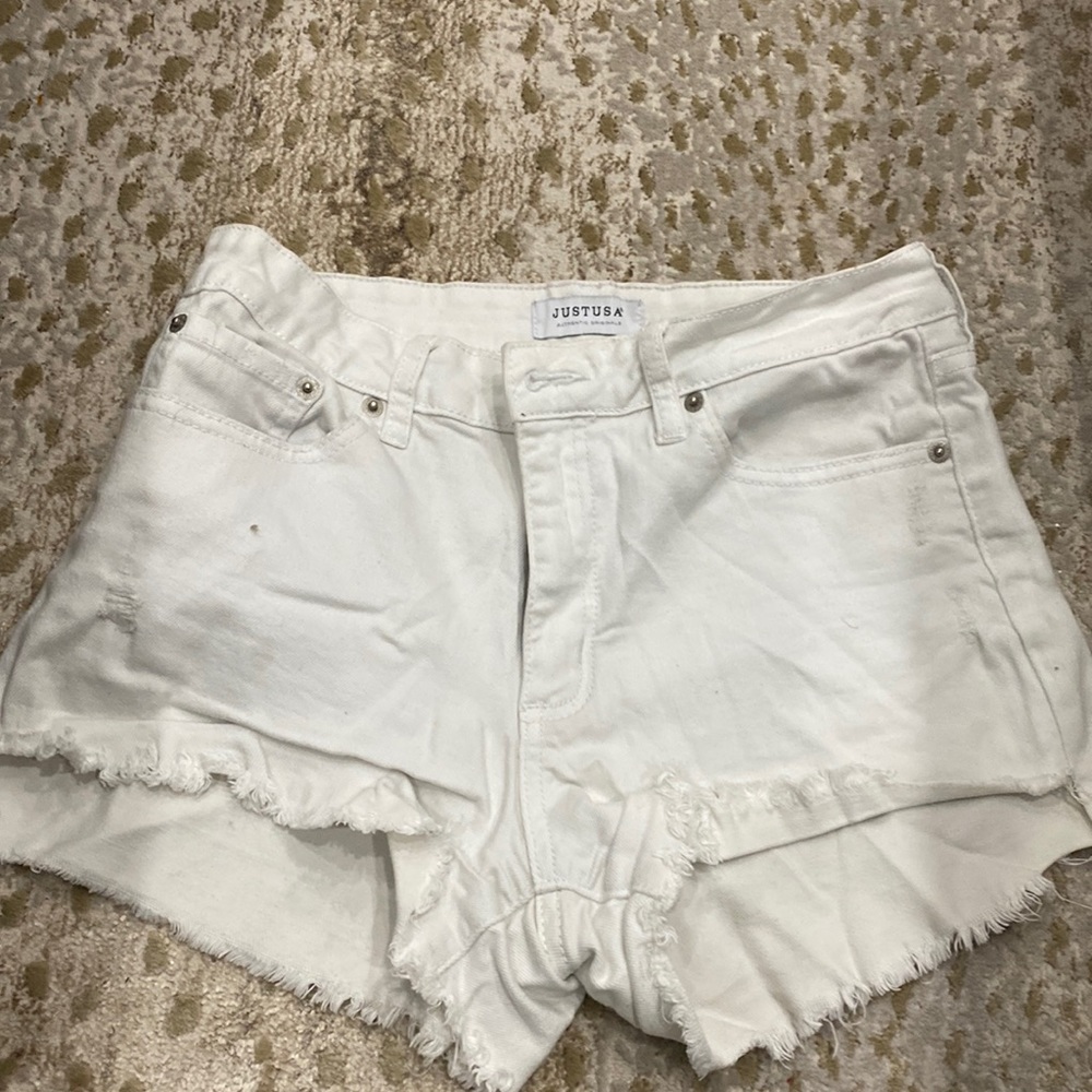 White Jean Short